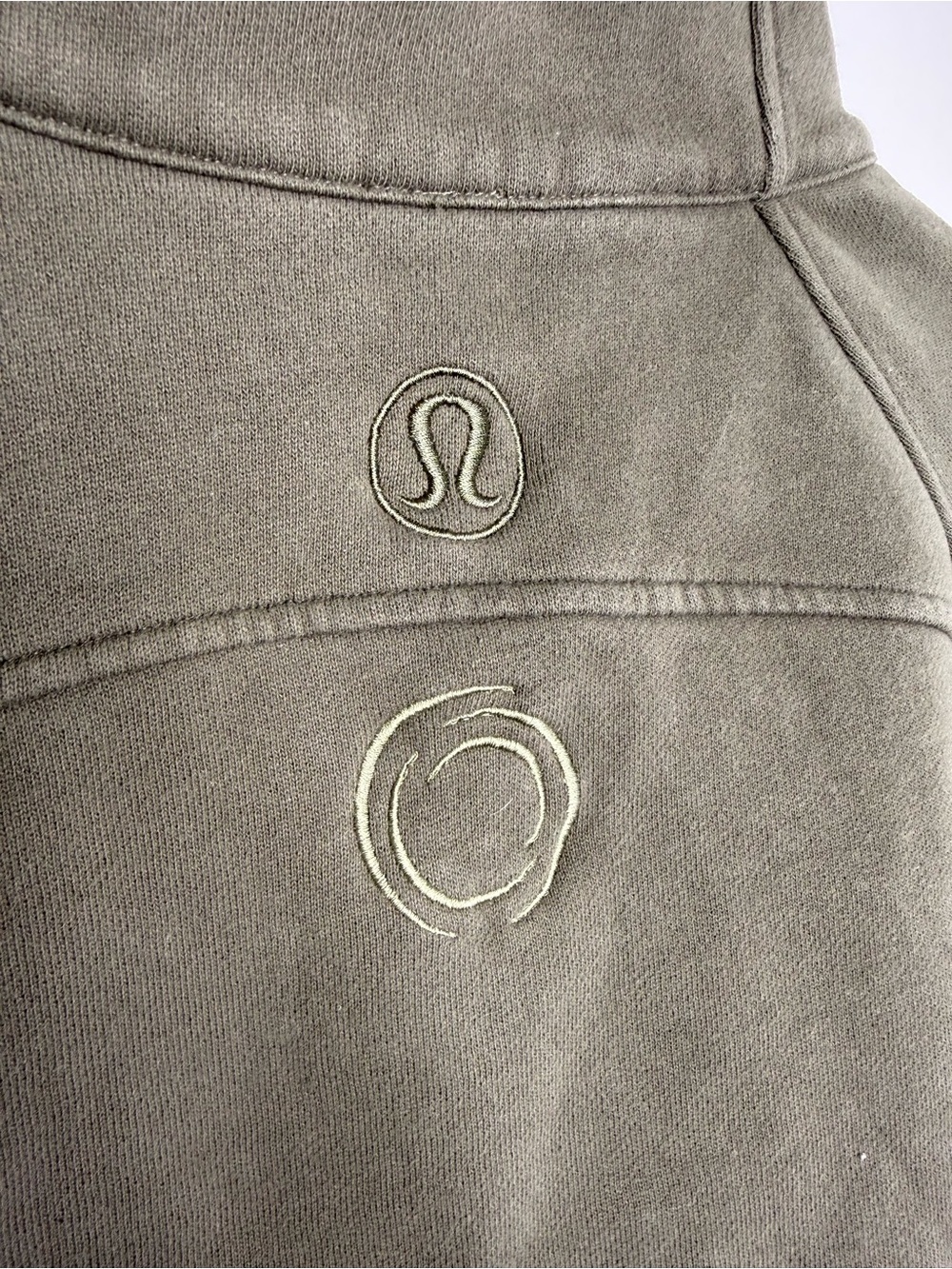 LULULEMON Army Green Scuba Oversized Funnel Neck Half Zip Jacket - Picture 8 of 8